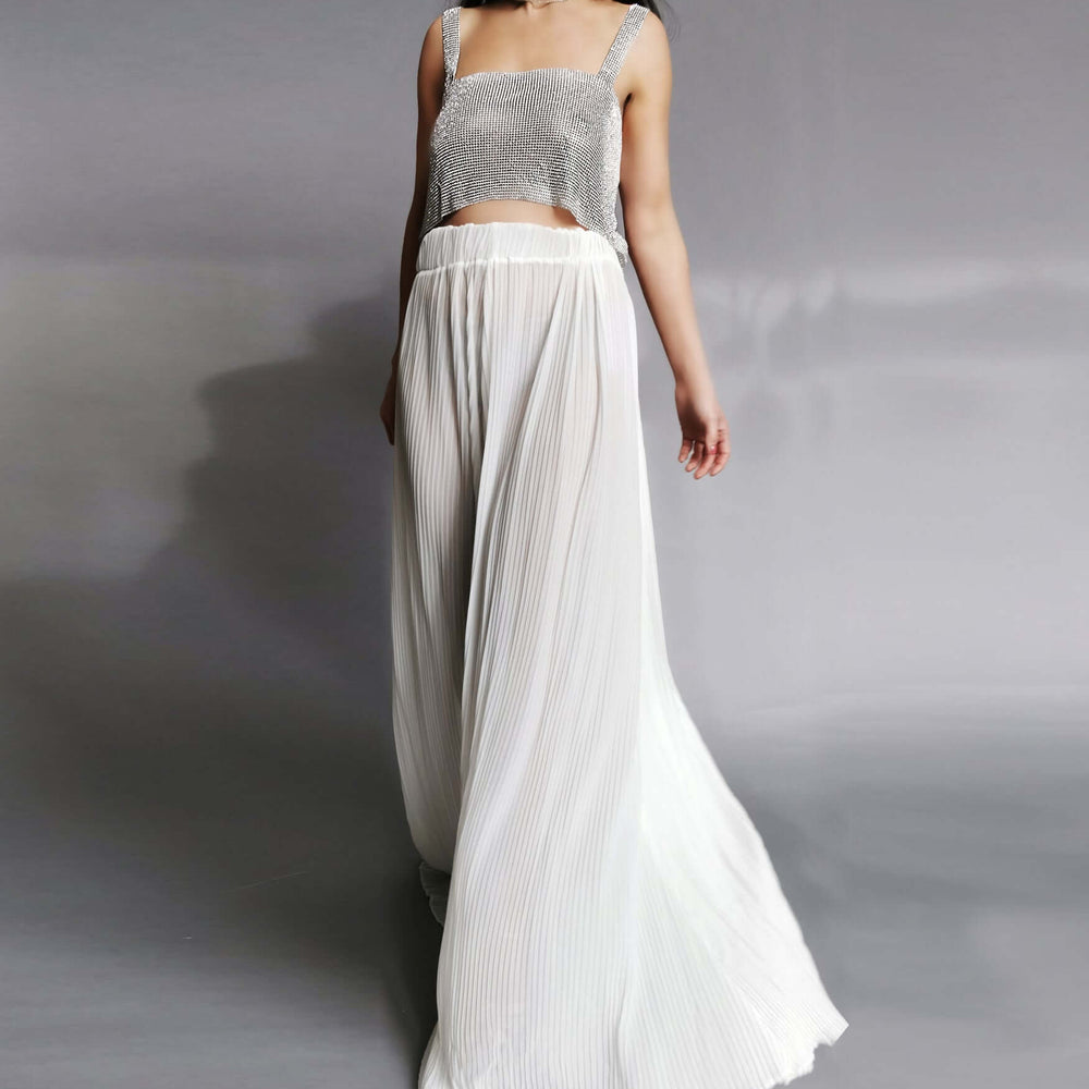 Gianna Top: Chic Backless Crystal Crop Top