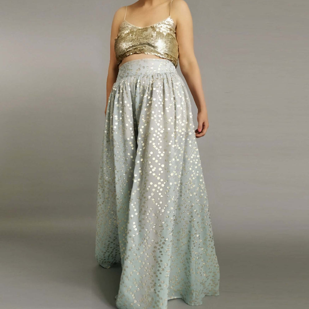Harper Palazzo Pants in Luxurious Silk Gold
